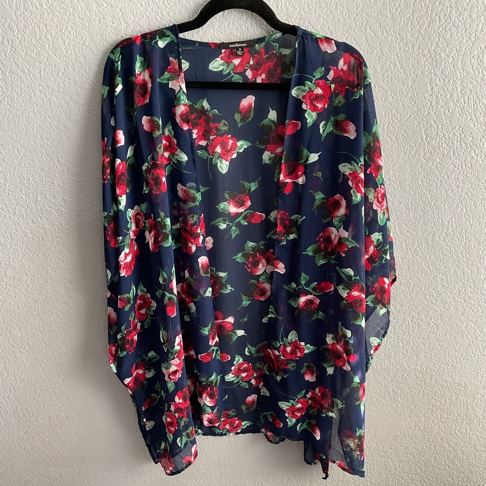 Floral Sheer Kimono Cardigan